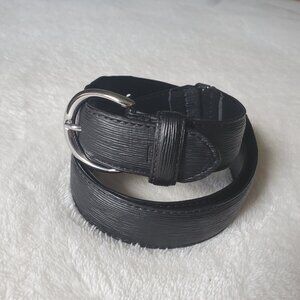 Chaps Women's Textured Black Belt